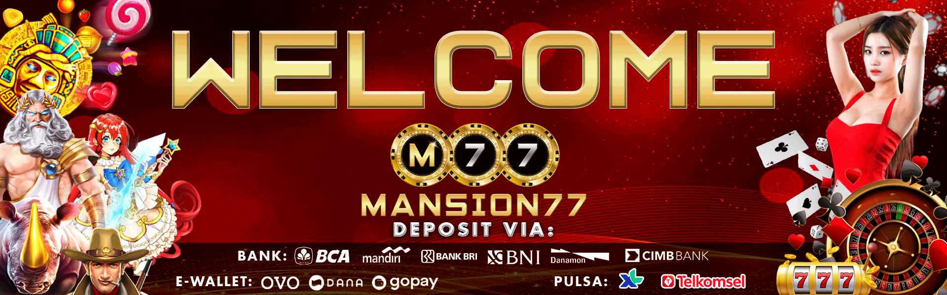 welcome banner mansion77